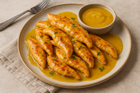 Rychlá kuřecí pánev s medovo-hořčičnou omáčkou