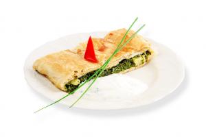 Špenátová roláda se žampiony