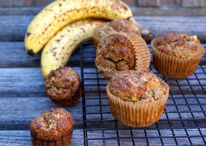 Banánové muffiny s čokoládou