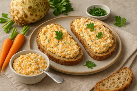 Celerovo-mrkvová pomazánka: Zdravá a chutná volba pro každý den!