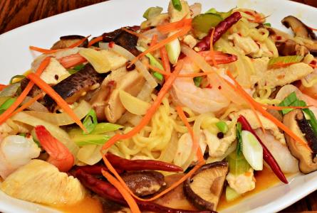 Krevety se zeleninou