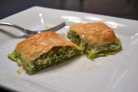 Špenátový závin z listového těsta