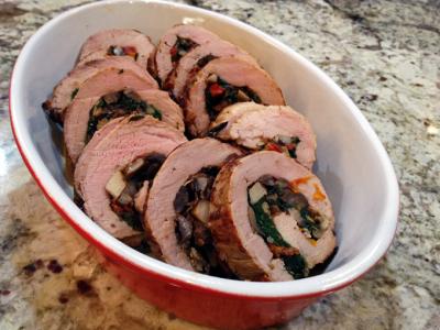 Plněné vepřové závitky