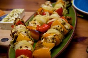 Krůtí maso na jehle