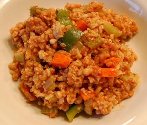 Zapečený bulgur s dýní