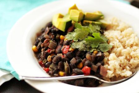 Kubánské dušené fazole s rýží