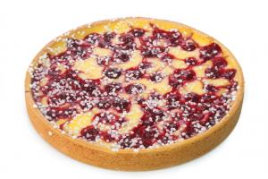 Křupavý višňový koláč s tvarohem